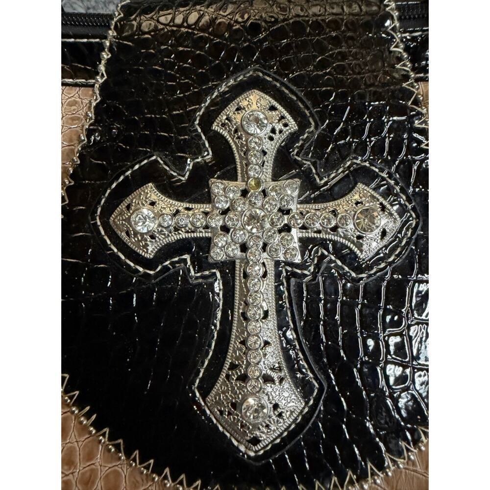 Y2K Western Cross Studded Handbag and Crossbody Cowboy Chic McBling - Picture 7 of 13